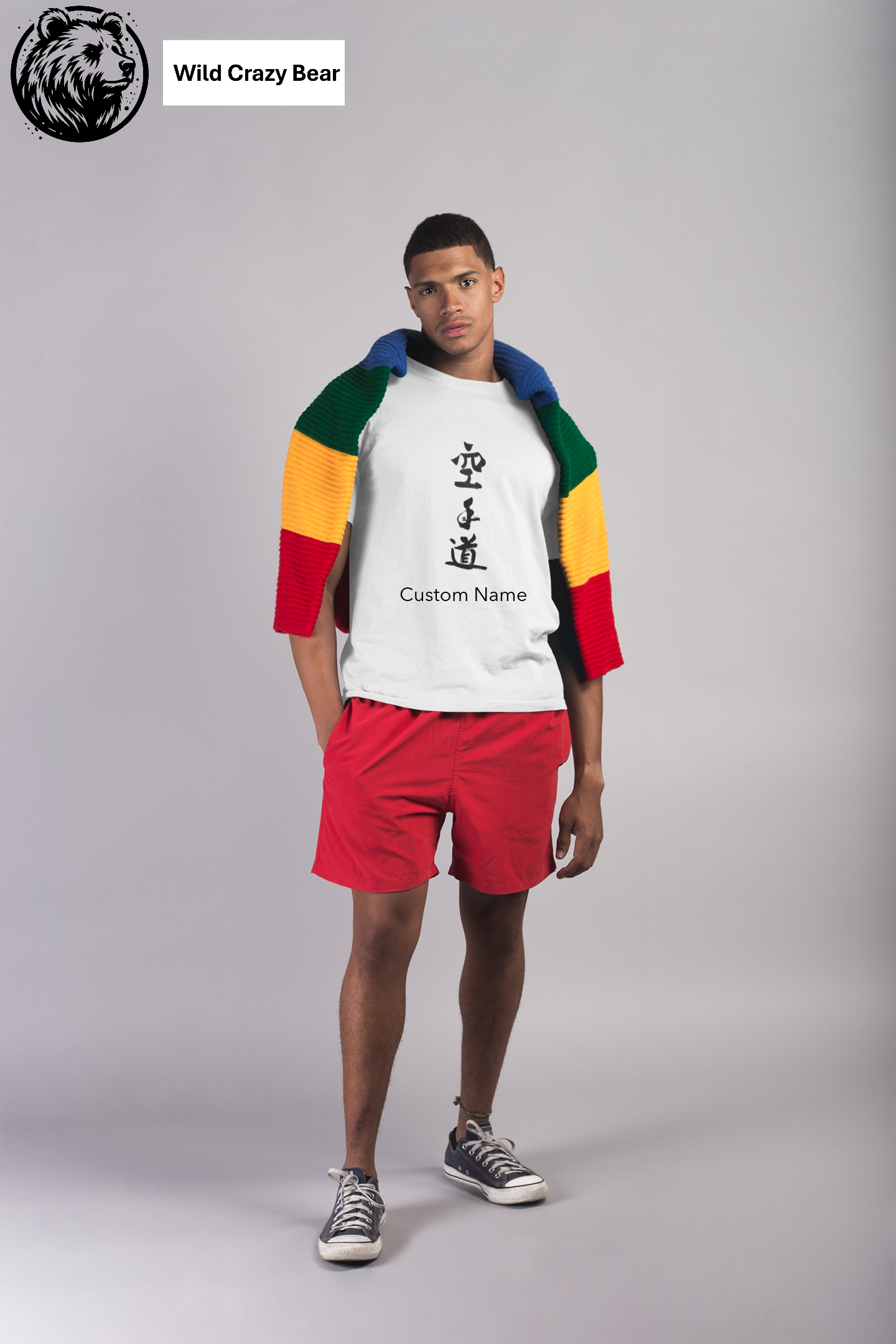 Karaté T-shirt personnalisé - Personnalisez-le! Tenue de sport personnalisé, Kanji Shodo, Tenue Jujitsu, Dojo art martiaux, Streetwear Tokyo