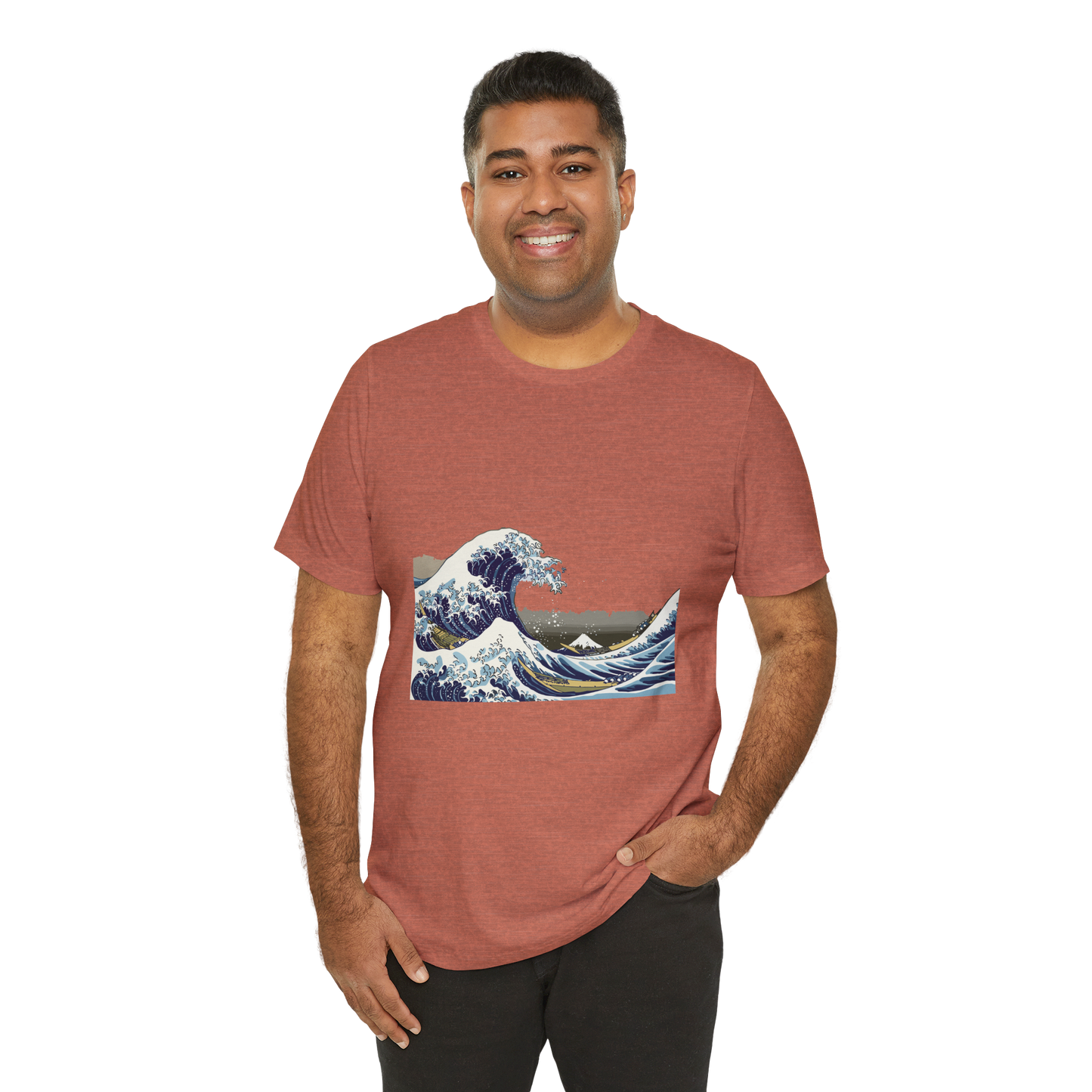 Bushido T-shirt - Unisexe, Samouraï, Hokusai Kanagawa, Création originale, Kanji graphique tshirt, Tenue Haut Jujutsu guerrier, Spirituel