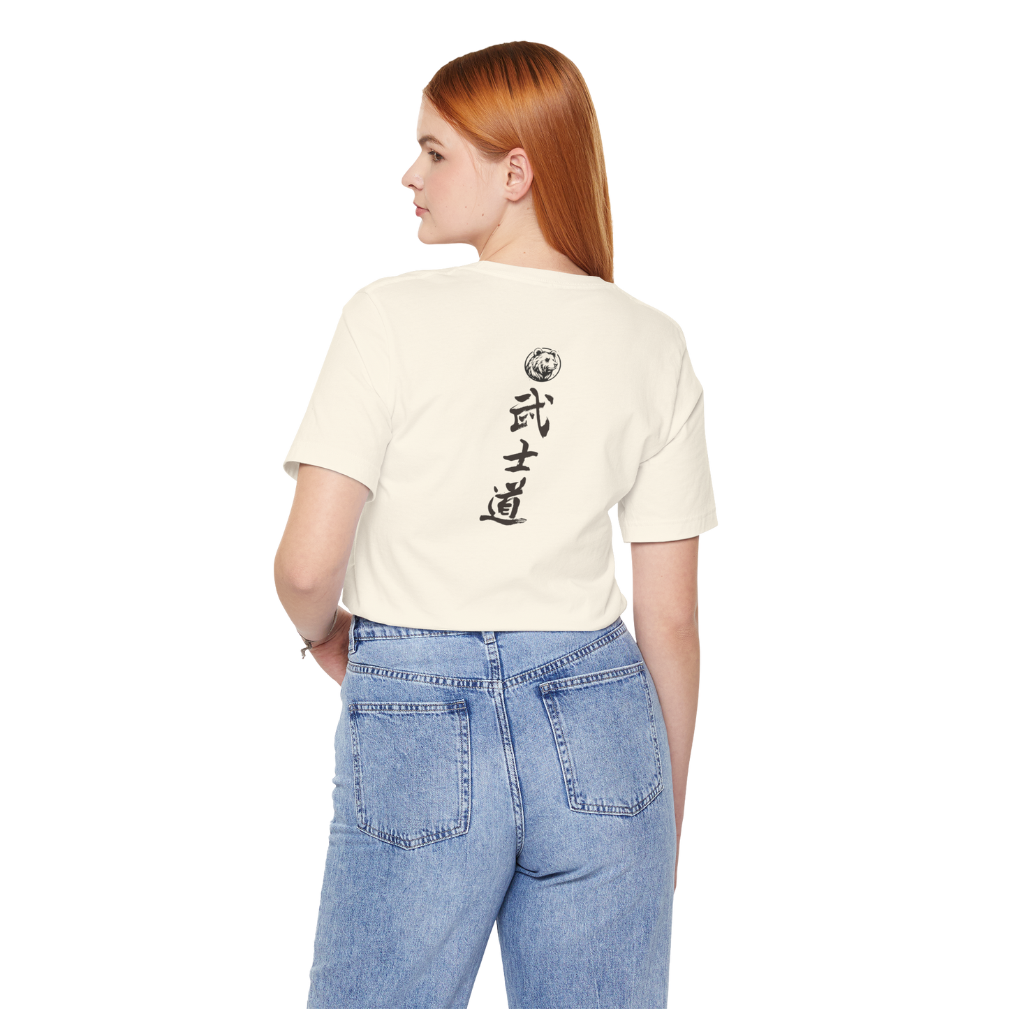 Bushido T-shirt - Unisexe, Samouraï, Hokusai Kanagawa, Création originale, Kanji graphique tshirt, Tenue Haut Jujutsu guerrier, Spirituel