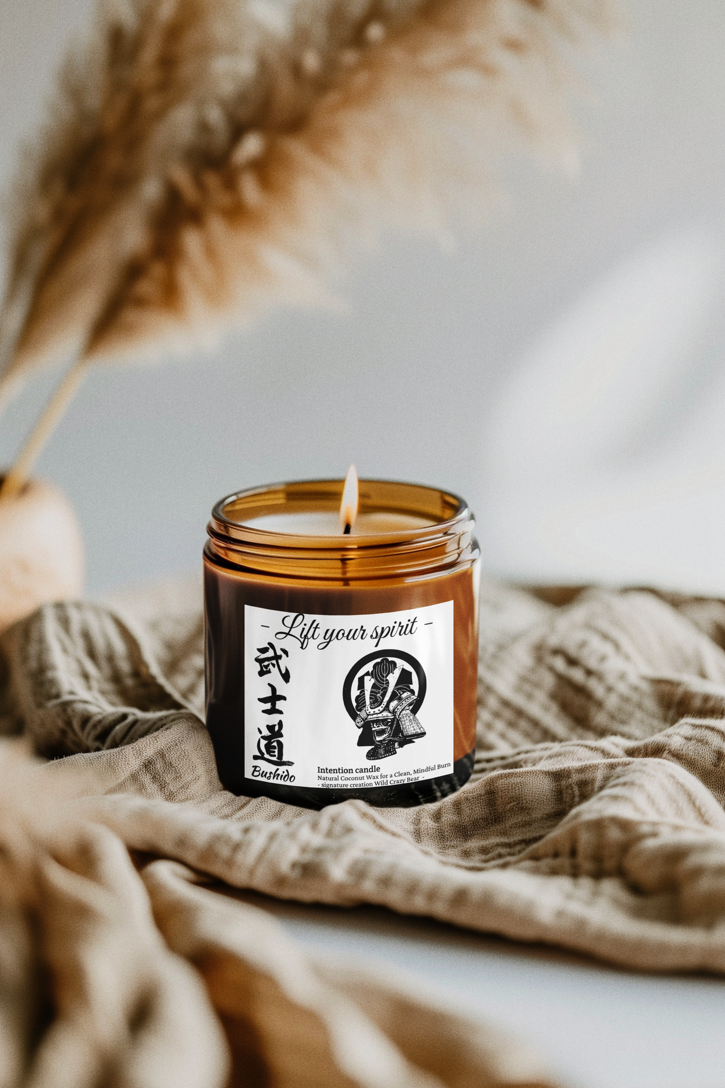 Ritual man "Lift Your Spirit" - Intention Candle "Samurai Bushido" | Spirit lifting candle, Relaxation, Calming Fragrance