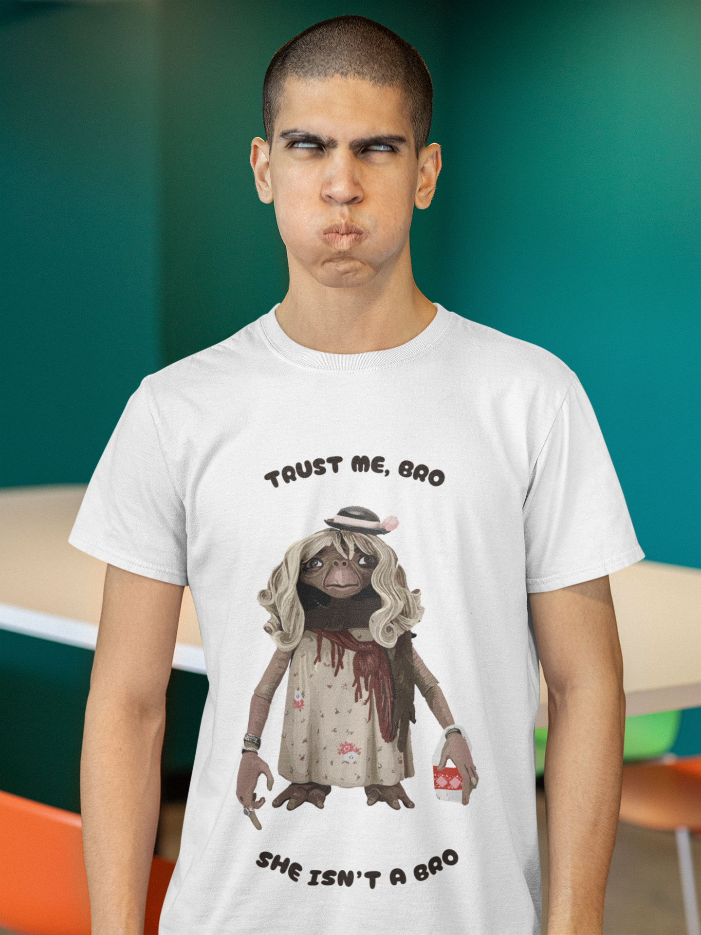 Trust me Bro - Tshirt extraterrestre culte ET - Citations Actu télé Owens-style humour - Cadeaux Faire-rire - ClubCandace
