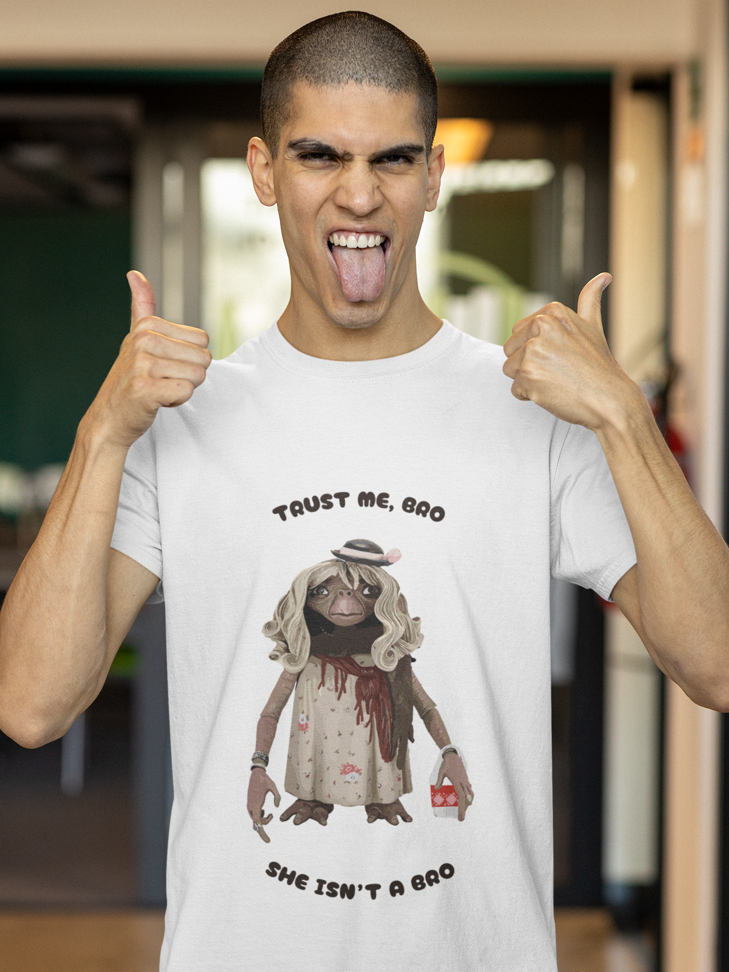 Trust me Bro - Tshirt extraterrestre culte ET - Citations Actu télé Owens-style humour - Cadeaux Faire-rire - ClubCandace
