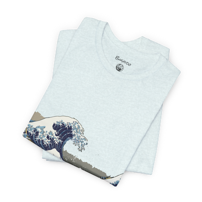 Bushido T-shirt - Unisexe, Samouraï, Hokusai Kanagawa, Création originale, Kanji graphique tshirt, Tenue Haut Jujutsu guerrier, Spirituel