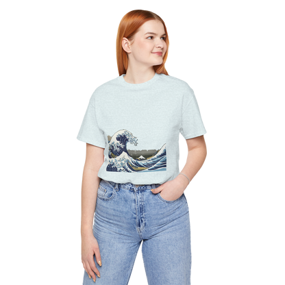 Bushido T-shirt - Unisexe, Samouraï, Hokusai Kanagawa, Création originale, Kanji graphique tshirt, Tenue Haut Jujutsu guerrier, Spirituel