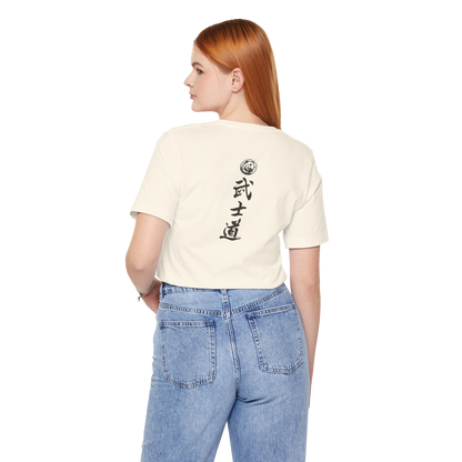 Bushido T-shirt - Unisexe, Samouraï, Hokusai Kanagawa, Création originale, Kanji graphique tshirt, Tenue Haut Jujutsu guerrier, Spirituel
